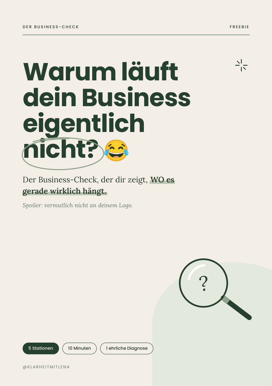 Titelseite: Warum läuft dein Business eigentlich nicht?